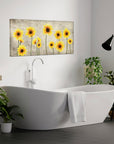 Yellow Blossom Sunflower Canvas Prints - From Where -