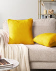 Yellow Set of 2 Throw Pillow Covers - From Where -