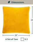 Yellow Set of 2 Throw Pillow Covers - From Where -