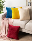 Yellow Set of 2 Throw Pillow Covers - From Where -