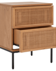 Zadie 2 Drawer Rattan Nightstand - From Where Finds -