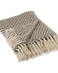 Zig Zag Throw Blanket Woven Cotton - From Where -