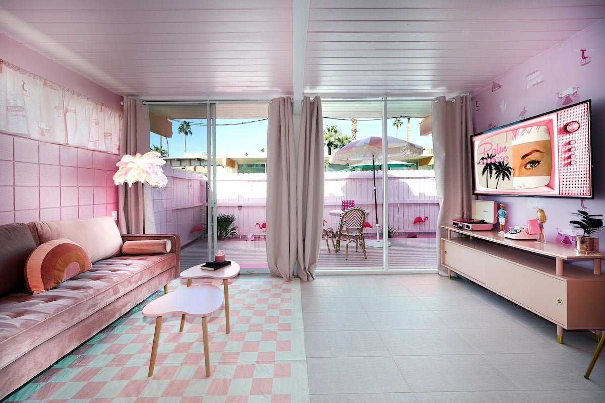 Pink Paradise—Mid Century Modern Barbie Bungalow