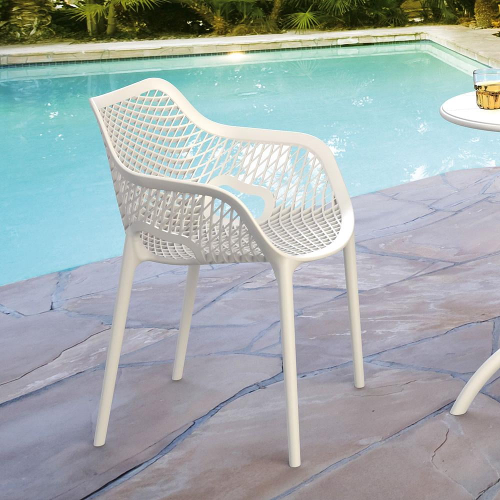 Compamia Air XL Outdoor Patio Dining Arm Chair in Orange