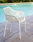Compamia Air XL Outdoor Patio Dining Arm Chair in Orange