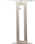 JONATHAN Y Sabrina 28.5" Vintage Industrial Iron LED Table Lamp with Pull-Chain and USB Charging Port, Nickel (Set of 2)
