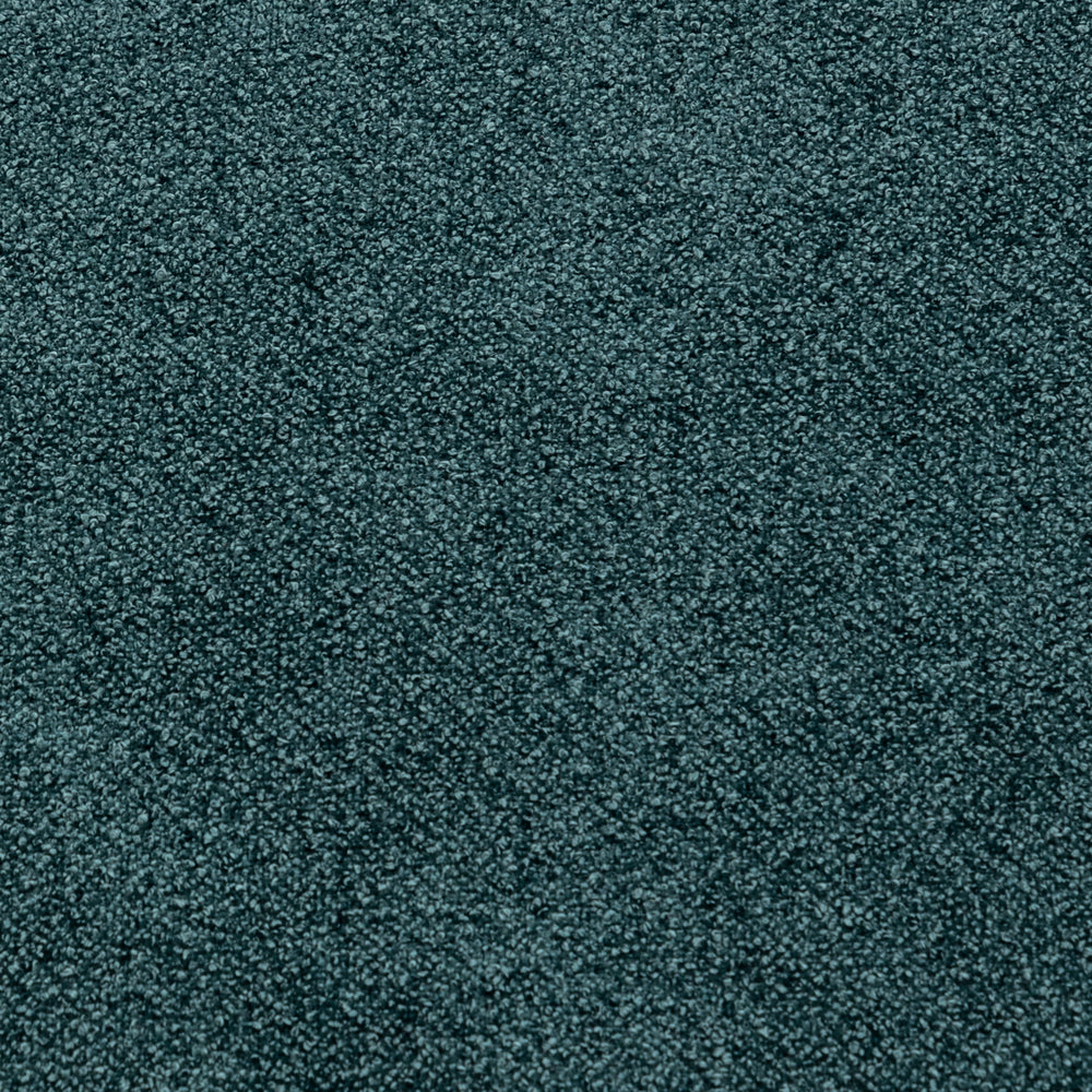 Wovenbyrd Round Pouf Ottoman with Foam Core Charcoal Wool Casual Boucle