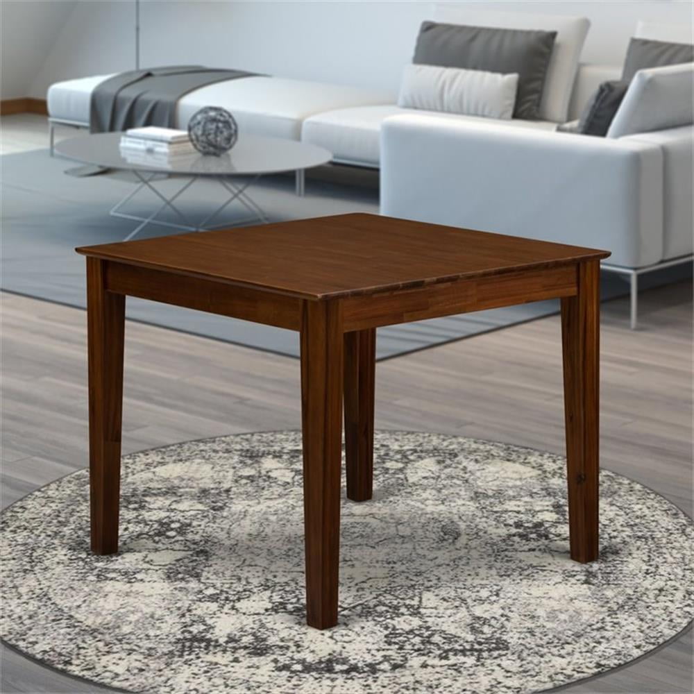 Pemberly Row 36" Traditional Asian Hardwood Dining Table in Walnut
