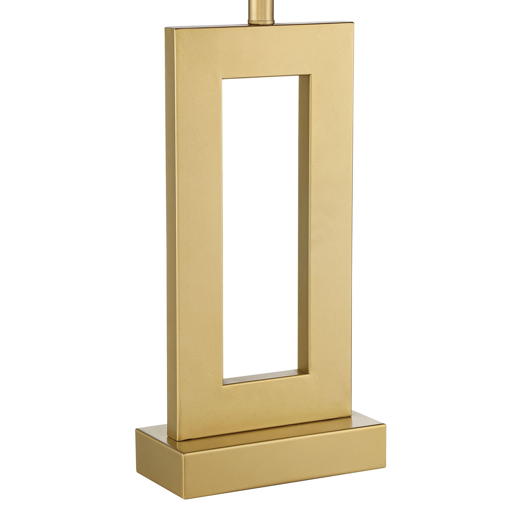 360 Lighting Marshall Modern Table Lamp 30" Tall Gold Open Base Oatmeal Rectangular Shade for Bedroom Living Room Bedside Nightstand Office House Home
