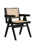 Vintage Solid Wood Rattan Chair