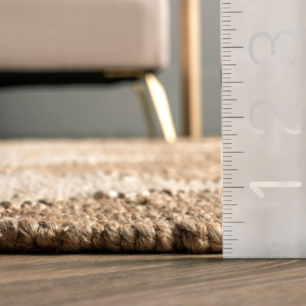 Louie Diamond Checkerboard Jute Rug | Natural