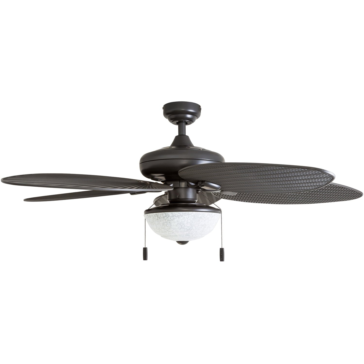 Prominence Home Inland Breeze 52" Bronze Indoor/Outdoor Ceiling Fan with 5 Blades, Bowl Light Kit, Pull Chains & Reverse Airflow