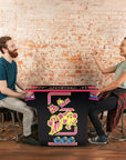 Arcade1Up Ms.PAC-MAN Head-to-Head Arcade Machine – Retro Home Arcade Table with 12 Classic Games, Light-Up Control Deck & Real-Feel Joysticks