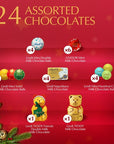 Lindt Teddy Bear Christmas Chocolate Candy Advent Calendar, 4.5 oz.