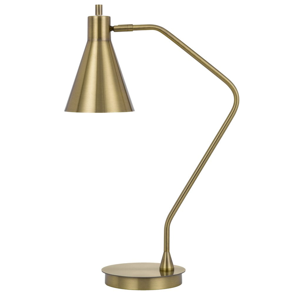 Cal Lighting Type A led bulb 12W max. Capstone task metal table lamp with swivel shade