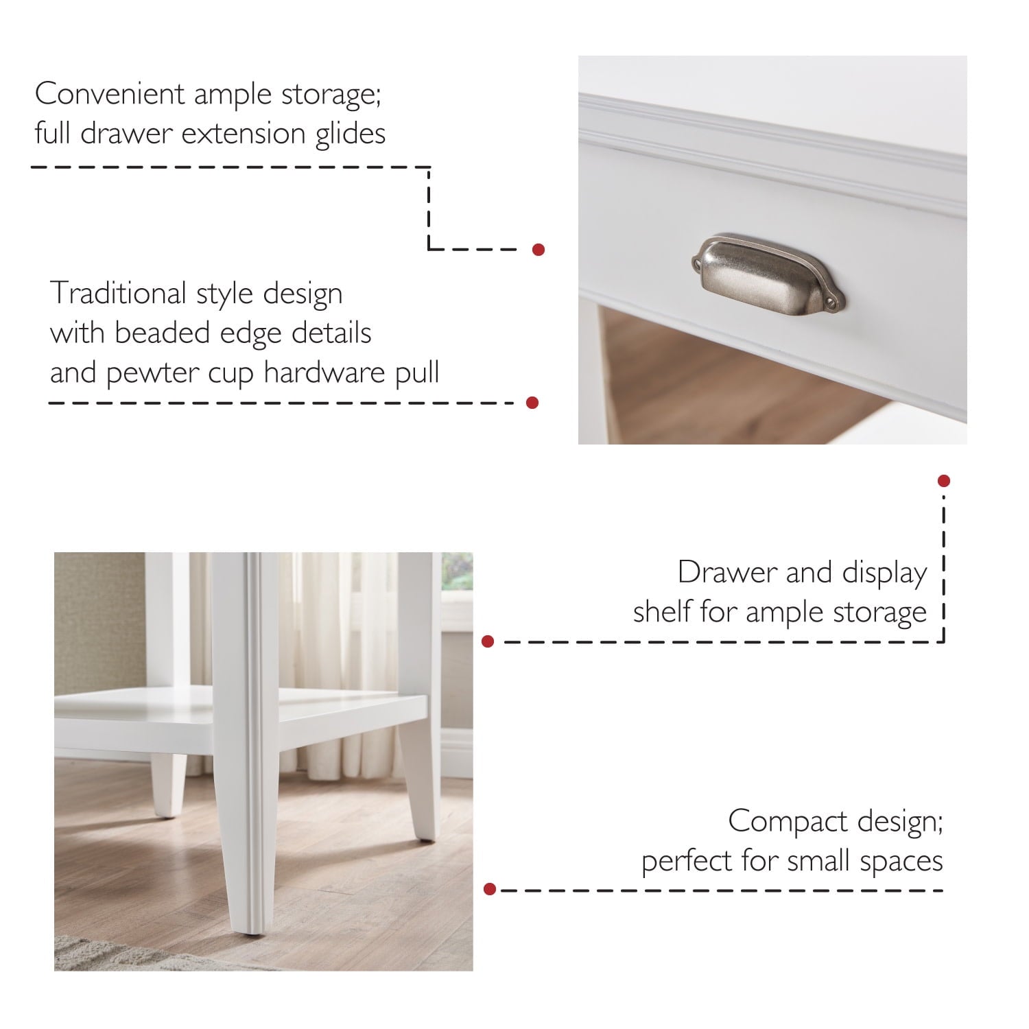 1 - Drawer Laurent End Table - From Where - 