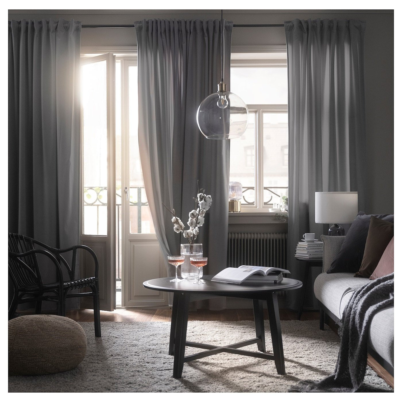 1 - Pair Curtains with Heading Tape - From Where - 