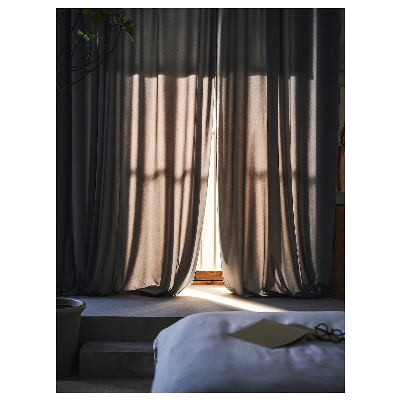 1 - Pair Curtains with Heading Tape - From Where - 