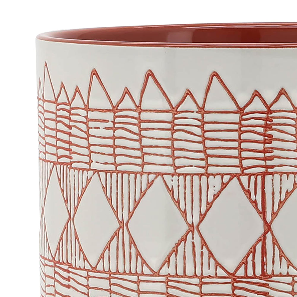 10" Aztec Planter on Wooden Stand - From Where - 