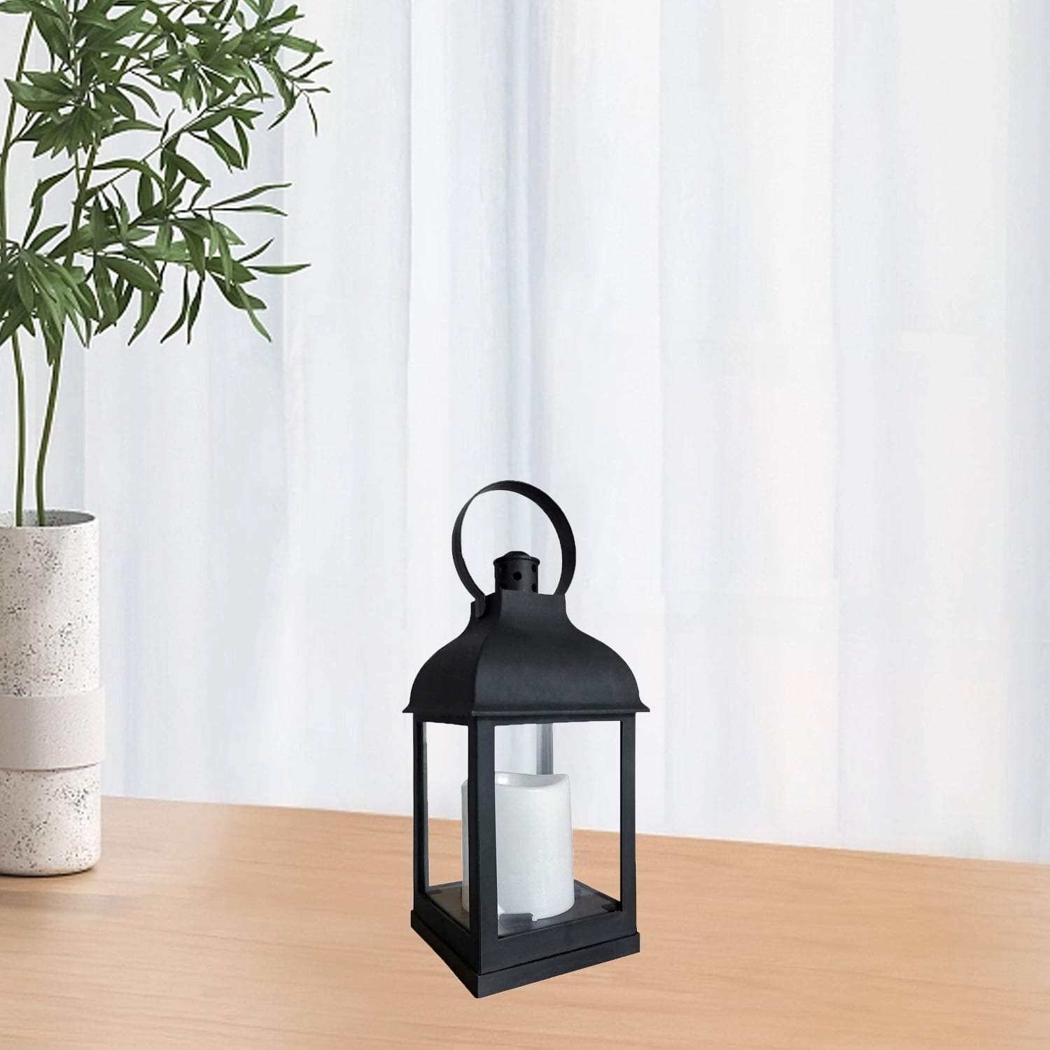 10&quot; Candle Decorative Lantern - From Where - 