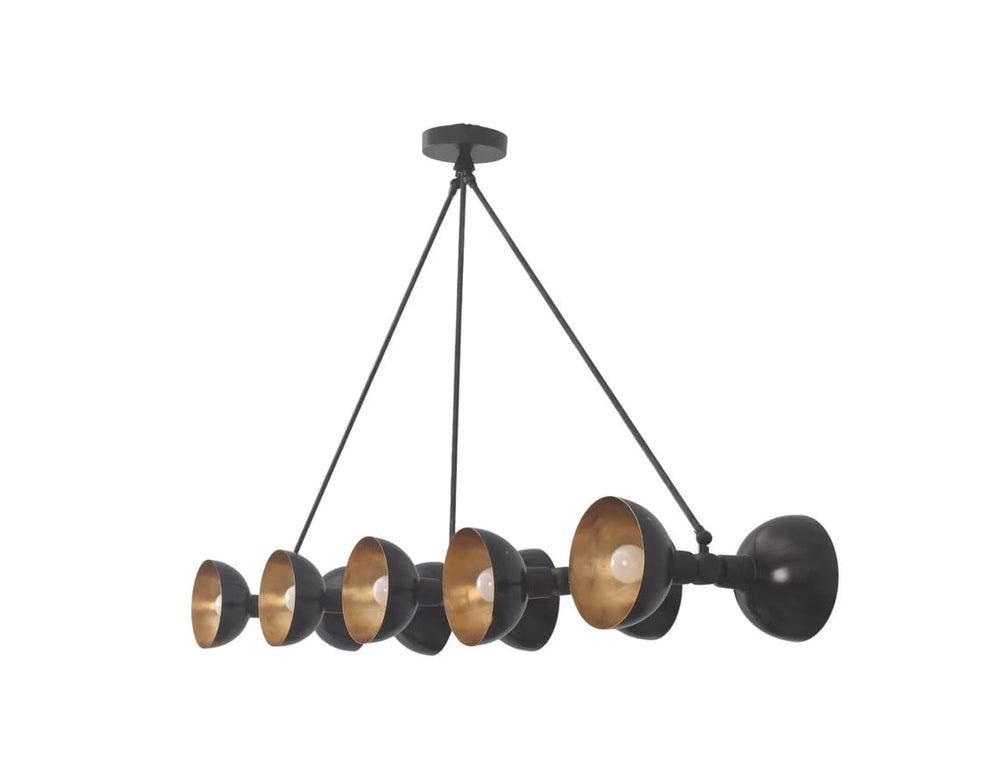 10 Light Raw Brass Chandelier - From Where - 
