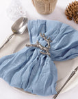 10 Pack Dusty Blue Cheesecloth Napkins - From Where Finds - 