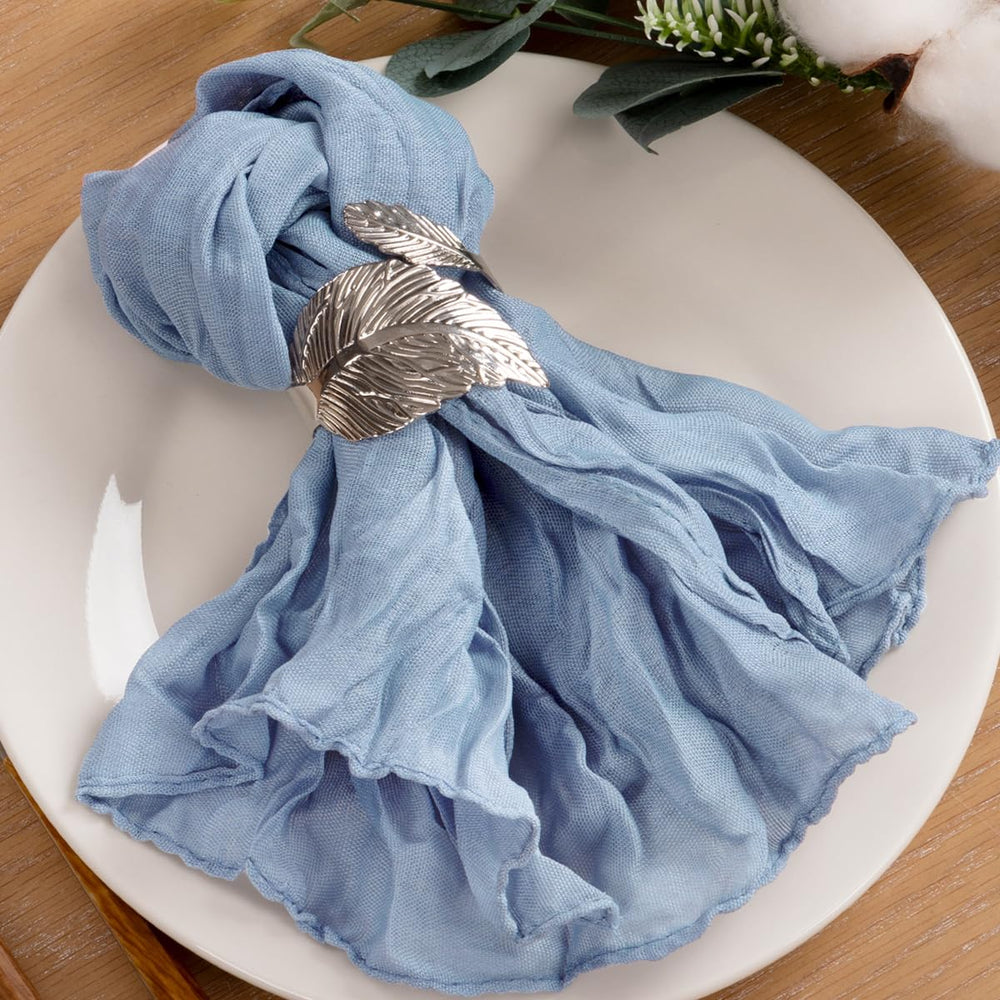 10 Pack Dusty Blue Cheesecloth Napkins - From Where Finds - 