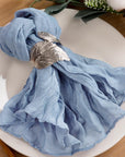 10 Pack Dusty Blue Cheesecloth Napkins - From Where Finds - 