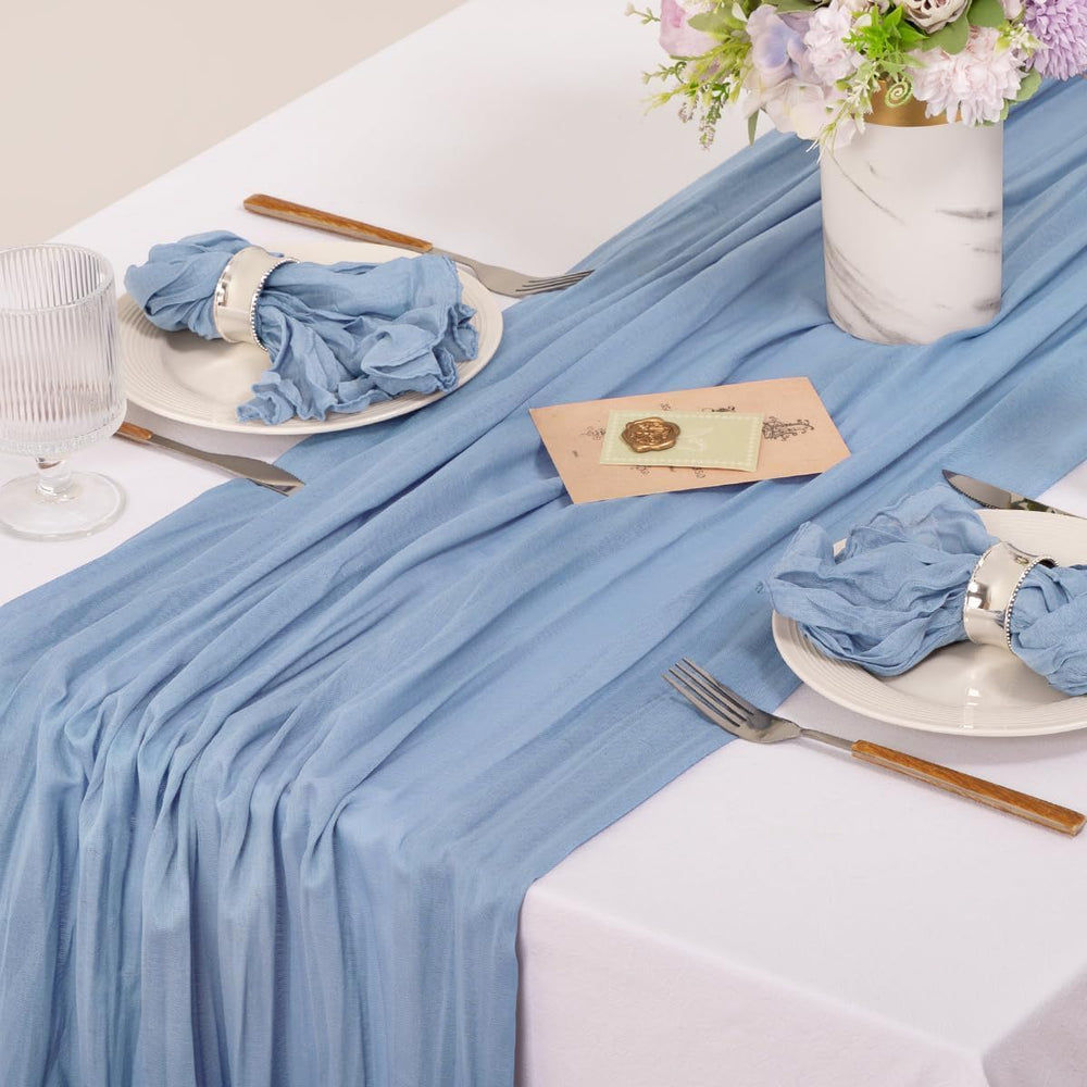 10 Pack Dusty Blue Cheesecloth Napkins - From Where Finds - 