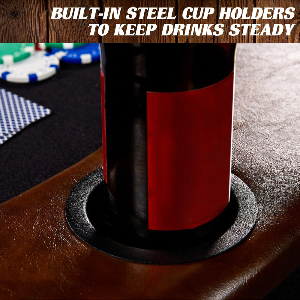 10 Player Brown Poker Table - From Where - 