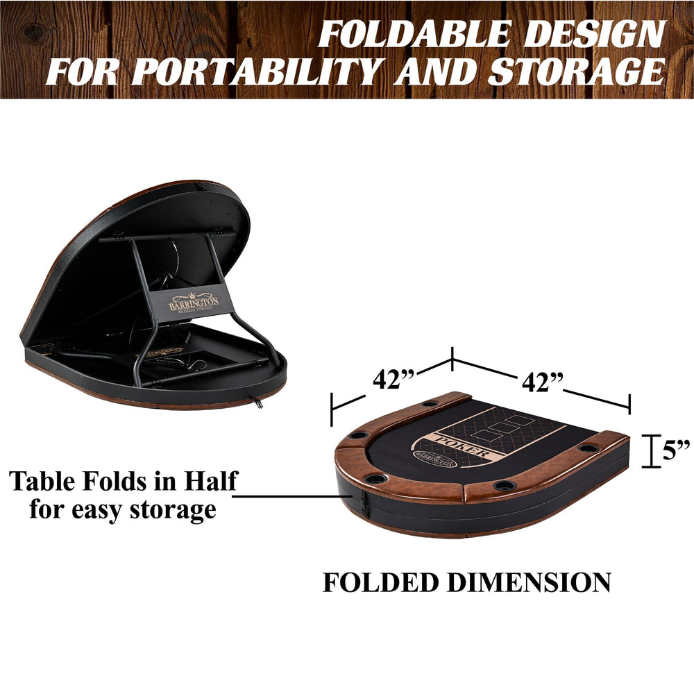 10 Player Brown Poker Table - From Where - 