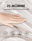 100% Mulberry Silk Fitted Sheets (Set of 3) - From Where Finds - 
