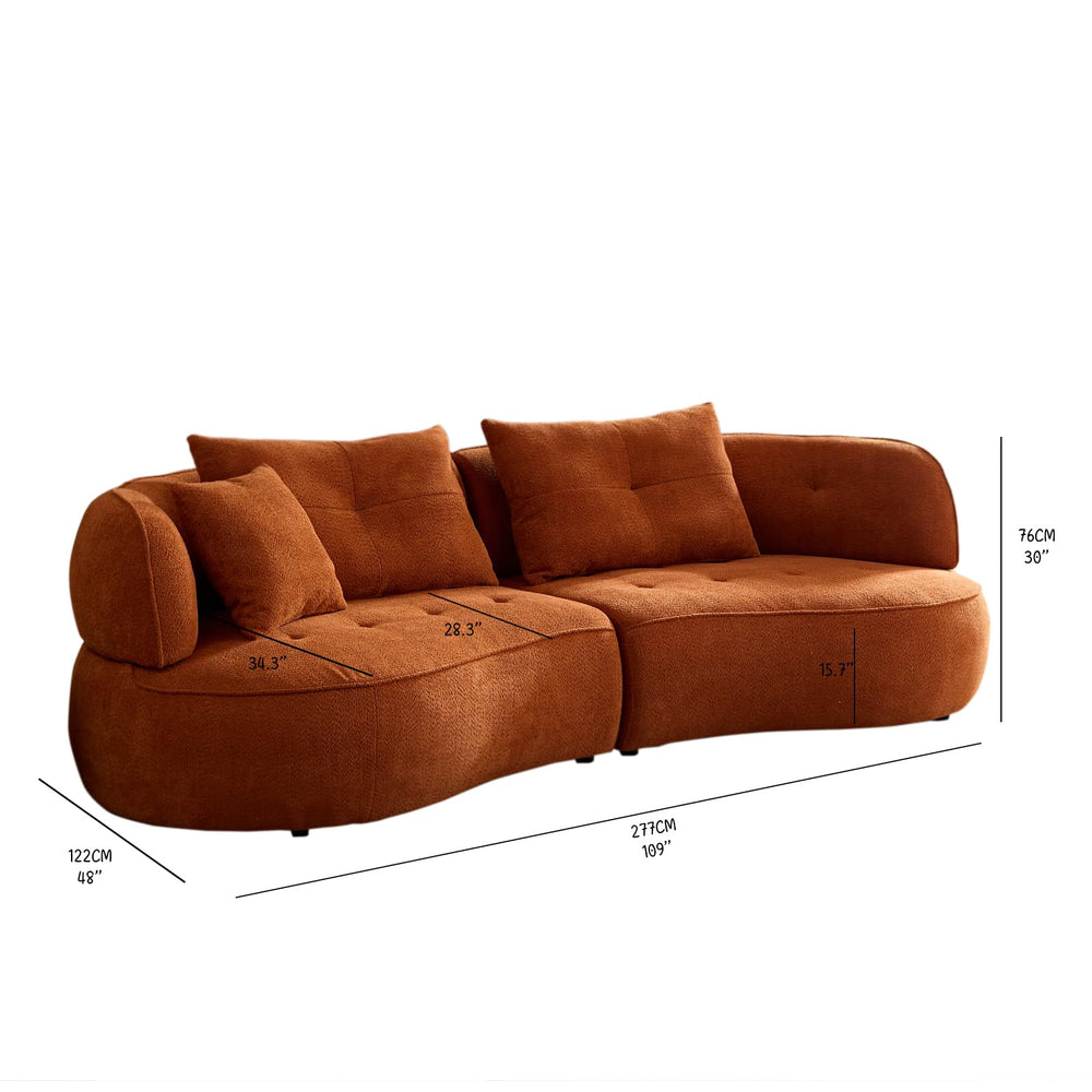 109‘’ Luxurious Curved Sectional Sofa - From Where - 