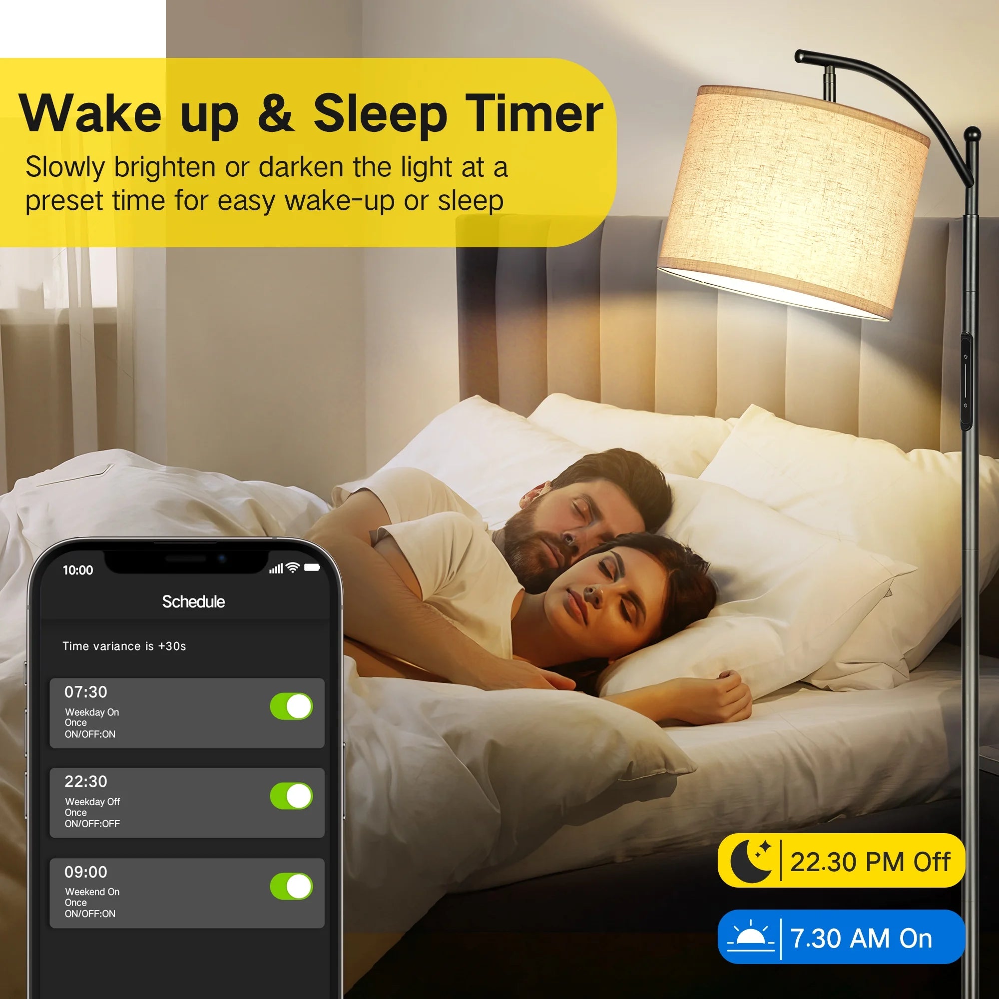 63&quot; Dimmable Arc Floor Lamp