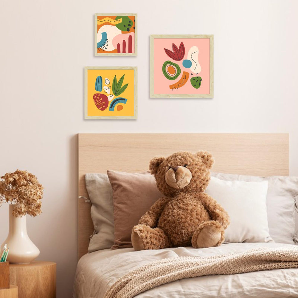 10x10 Natural Wood Picture Frame Set of 9 - From Where - 