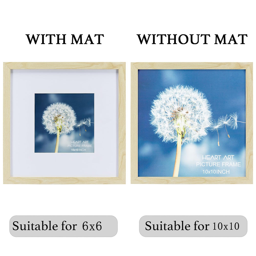 10x10 Natural Wood Picture Frame Set of 9 - From Where - 