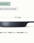 12” Enameled Cast Iron Large Skillet - From Where Finds - 