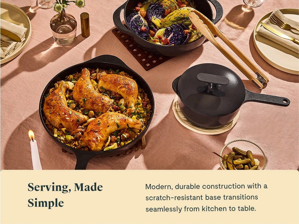 12” Enameled Cast Iron Large Skillet - From Where Finds - 