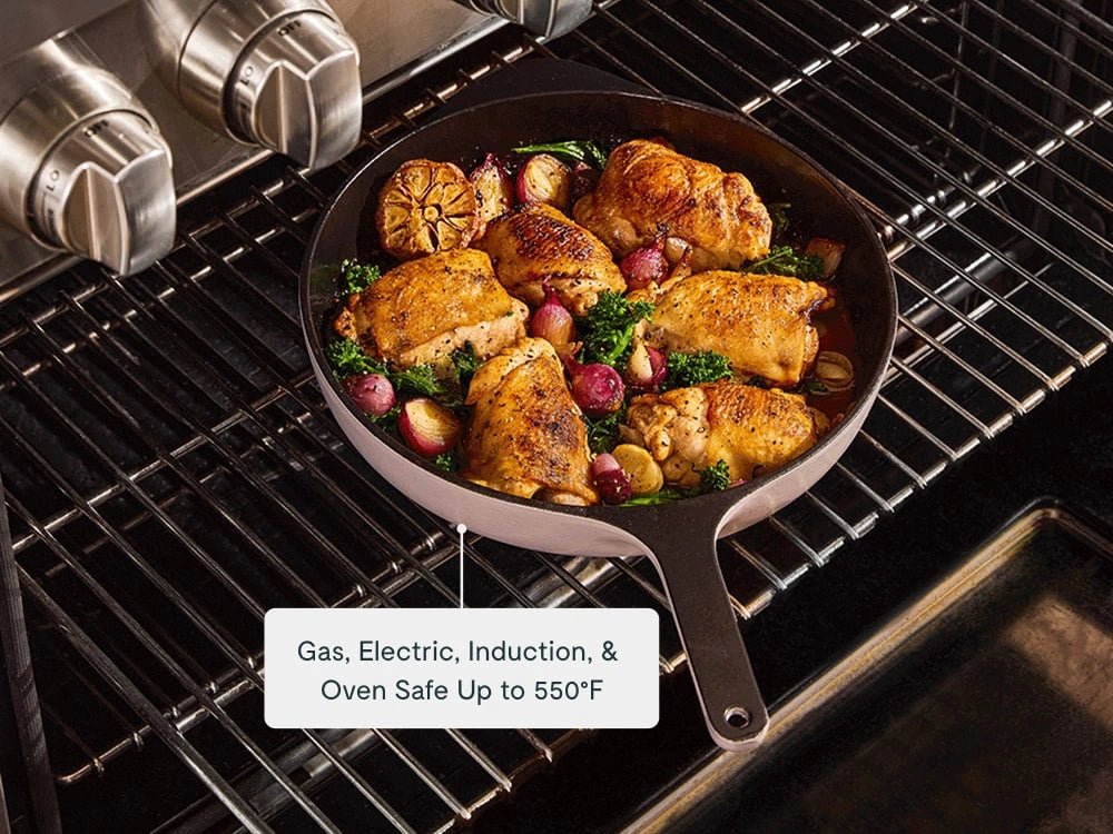 12” Enameled Cast Iron Large Skillet - From Where Finds - 