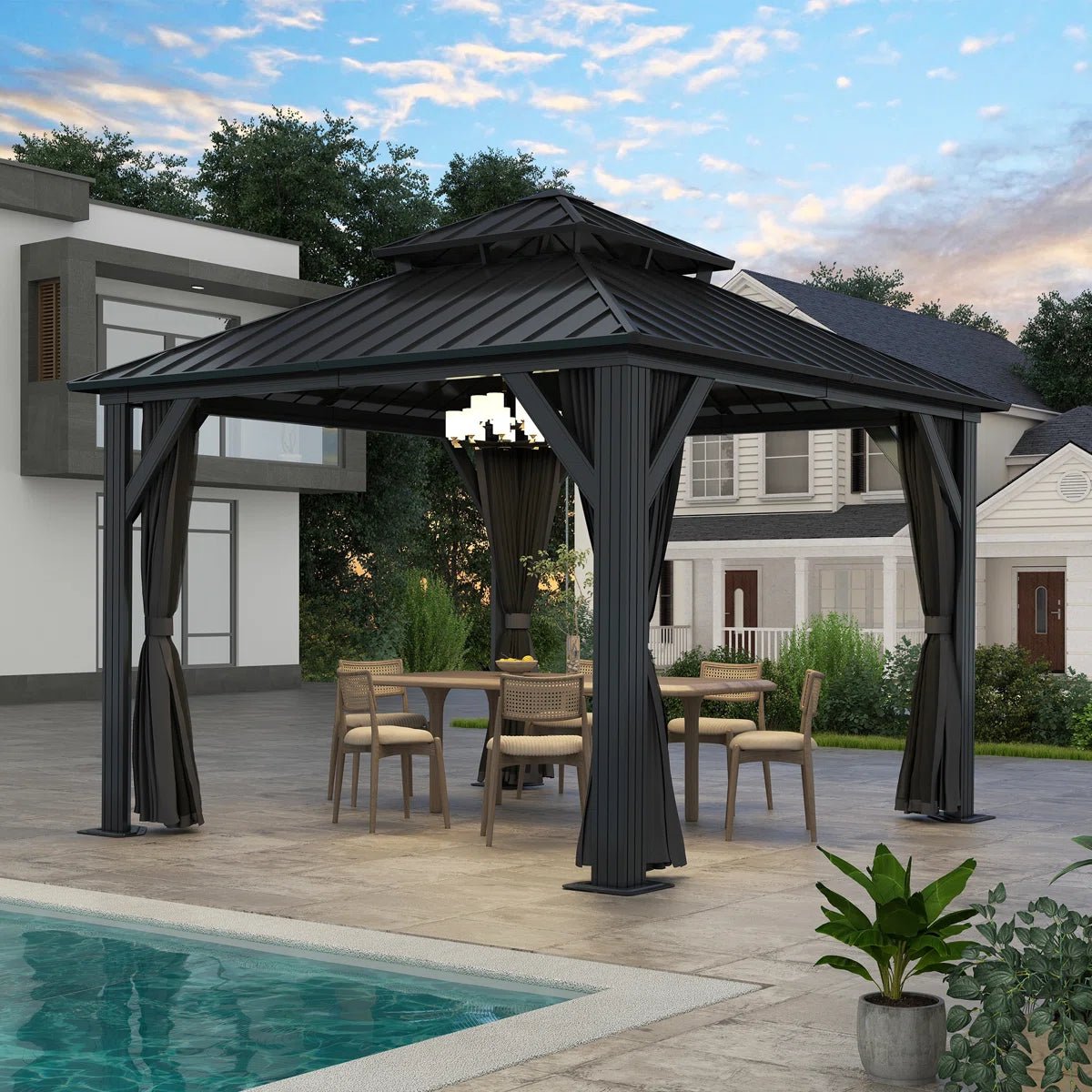12 Ft. Aluminum Patio Gazebo - From Where - 