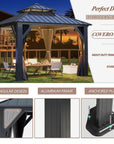 12 Ft. Aluminum Patio Gazebo - From Where - 