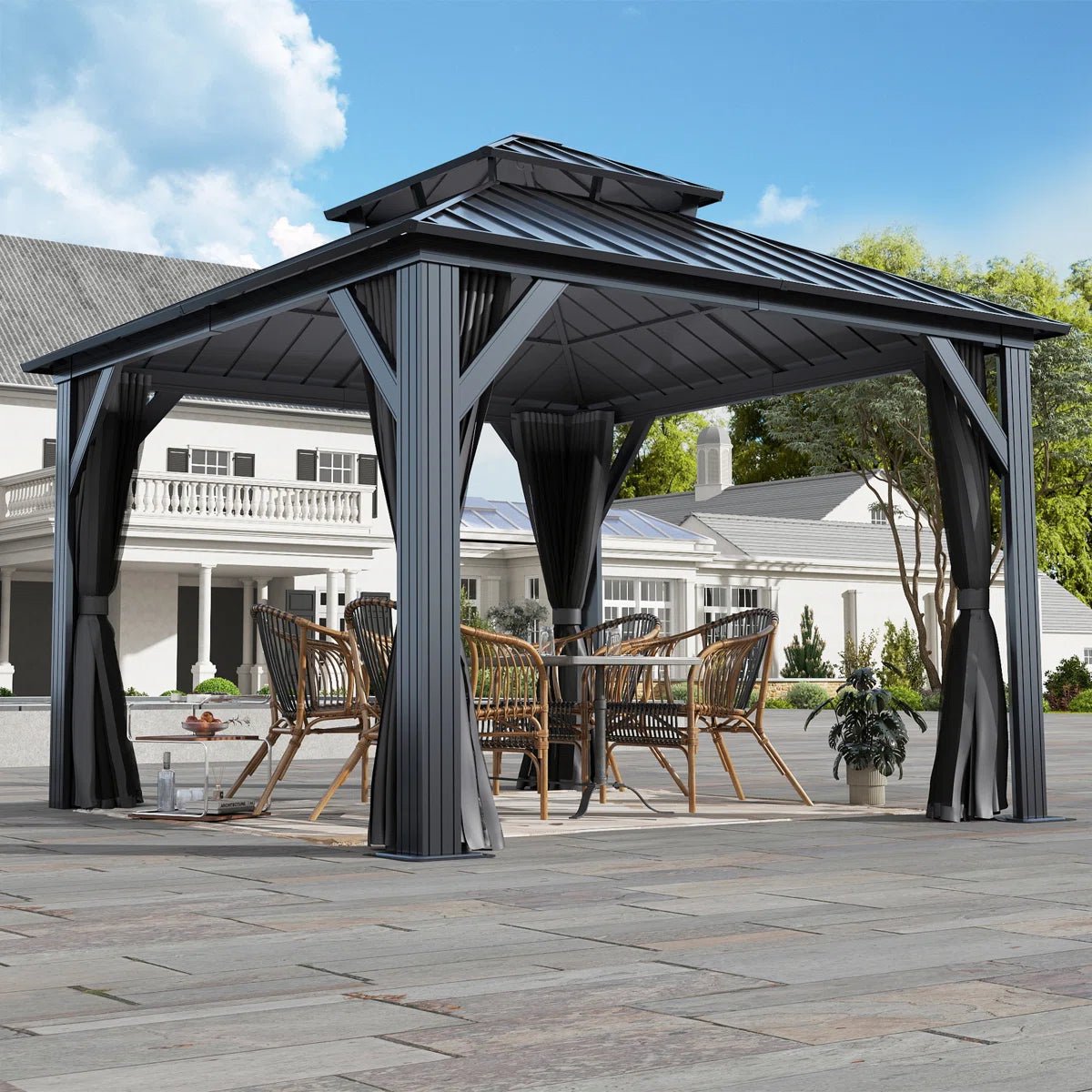 12 Ft. Aluminum Patio Gazebo - From Where - 