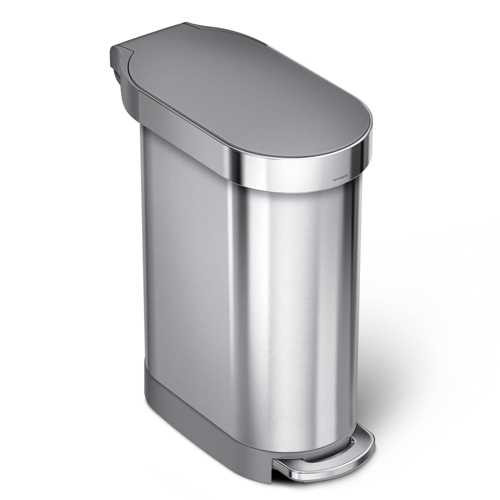 12 Gallon Slim Hands - Free Kitchen Step Trash Can - From Where - 