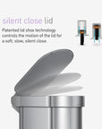 12 Gallon Slim Hands - Free Kitchen Step Trash Can - From Where - 