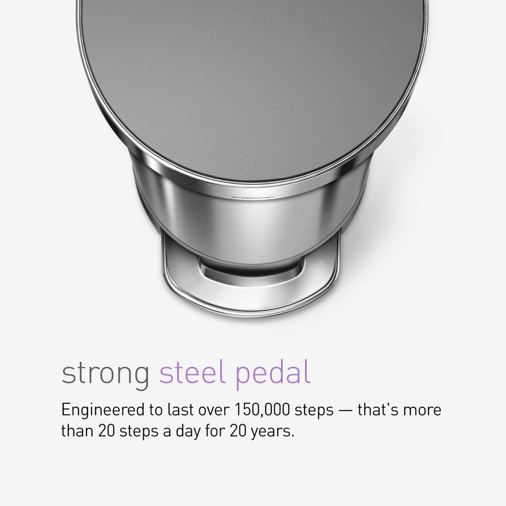 12 Gallon Slim Hands - Free Kitchen Step Trash Can - From Where - 