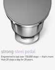 12 Gallon Slim Hands - Free Kitchen Step Trash Can - From Where - 