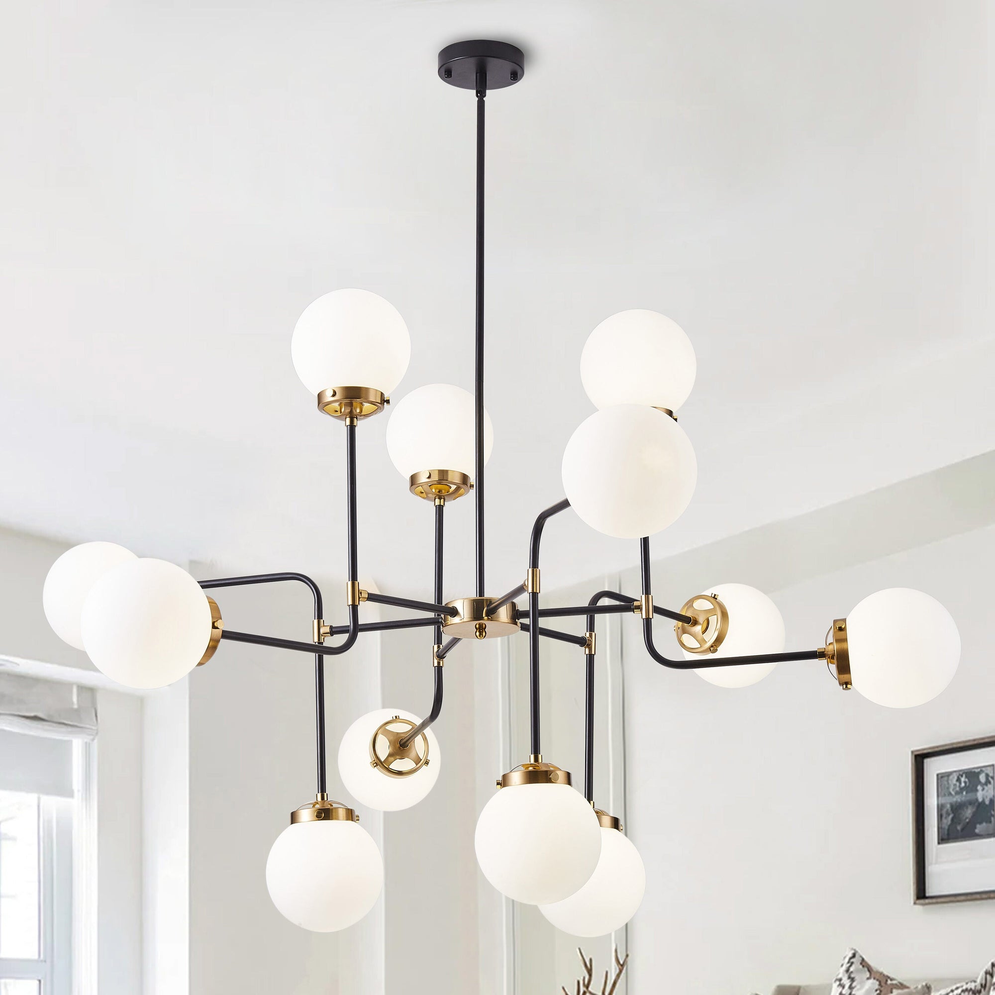 12 - Light Black Industrial Chandelier - From Where - 