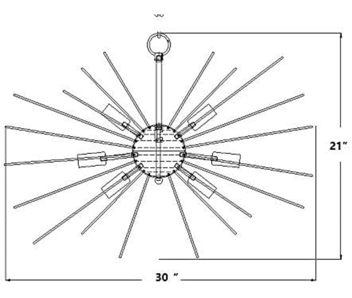12 - Light Dimmable Sputnik Chandelier - From Where - 