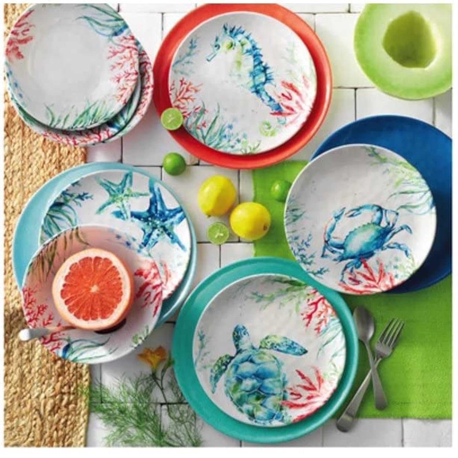 12 - Piece Sealife Dinnerware Set - From Where - 
