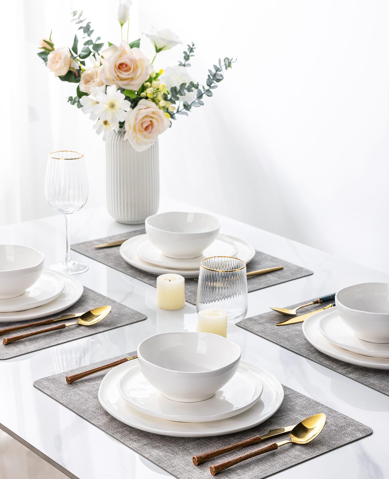 12 - Pieces Ceramic Dinnerware Sets - From Where - 